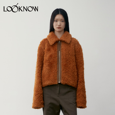 LOW CLASSIC设计师品牌LOOKNOW早秋百搭棕色翻领外套
