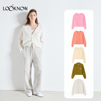 American Vintage X LOOKNOW2025年秋季新款系扣开衫女