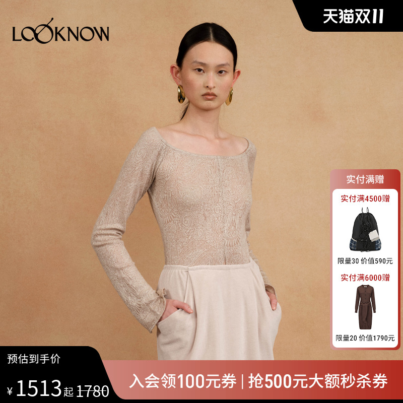 AUTI SEMINARIO设计师品牌LOOKNOW25秋冬新款腰果花针织打底上衣