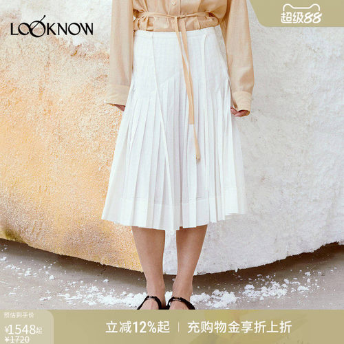 low classic LOOKNOW26春季新品多色百褶半身裙
