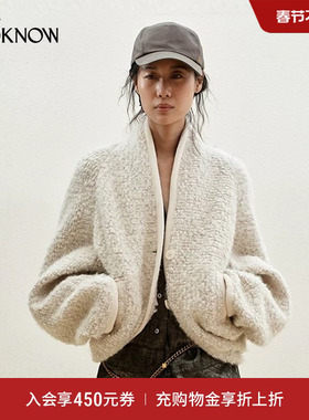 MEDIUM WELL设计师品牌LOOKNOW新款宽松羊毛外套