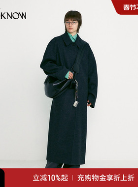 LOW CLASSIC X LOOKNOW设计师品牌2025年秋季新款单扣大衣外套女