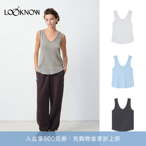 american vintage LOOKNOW26春季新品多色低领背心