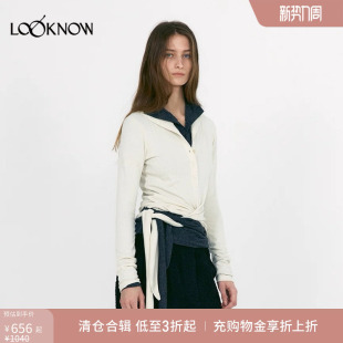 新款 LOW LOOKNOW2025年秋季 系扣紧身T恤女 CLASSIC