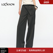 wei 金扣西装 jacques LOOKNOW2026春夏新款 灰色一片式 长裤