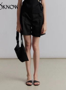 VIKTORIA CHAN设计师品牌LOOKNOW24春夏新款黑色Karys短裤女