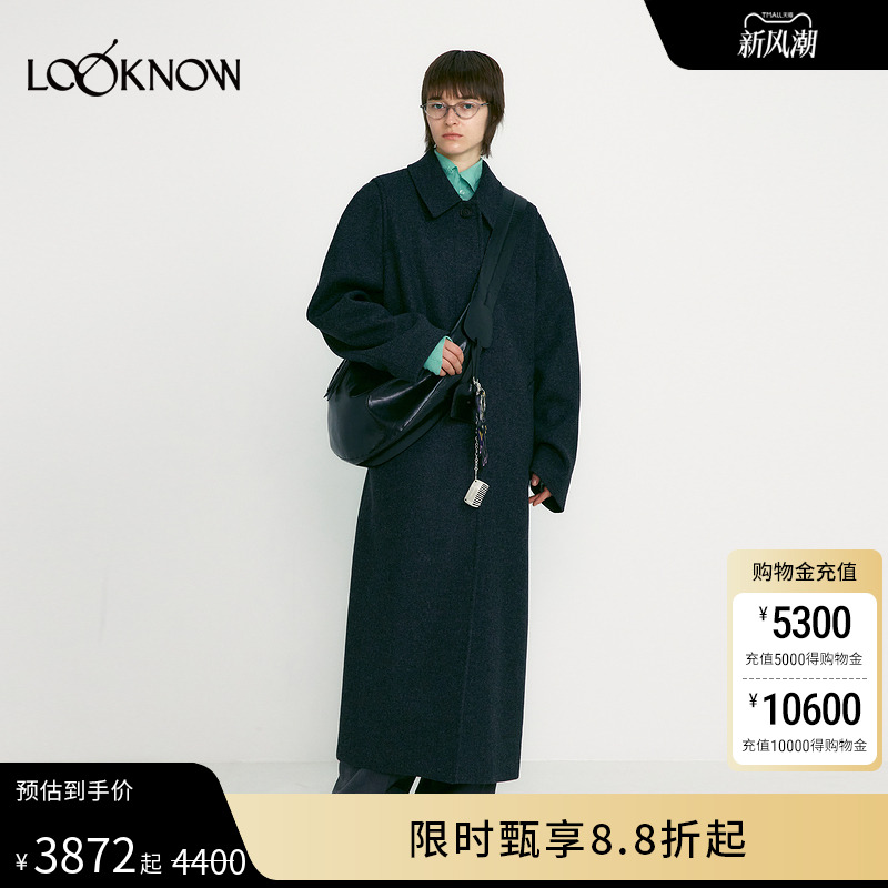 LOW CLASSIC X LOOKNOW设计师品牌2025年秋季新款单扣大衣女
