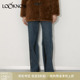 LAND设计师品牌LOOKNOW春秋复古撞色拼接牛仔裤