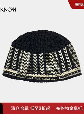 LOW CLASSIC X LOOKNOW设计师品牌2025年秋季新款提花针织帽女