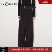 LAND设计师品牌LOOKNOW春秋腰带西裤