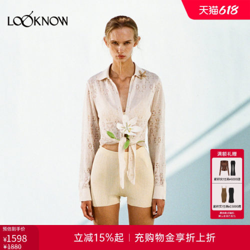 osmos x LOOKNOW设计师品牌2026年春夏新品挑孔肌理感打结衬衫