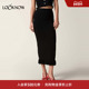 Rouje设计师品牌LOOKNOW2025年春季 黑色女士半身长裙 经典 新款 法式