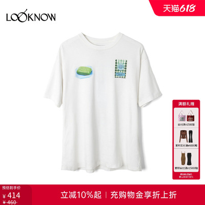 damson madder x LOOKNOW设计师品牌2026春夏新品印花T恤