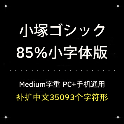 Procreate/GoodNotesc 小冢明朝粗黑体85%小字手机电脑 精修字体