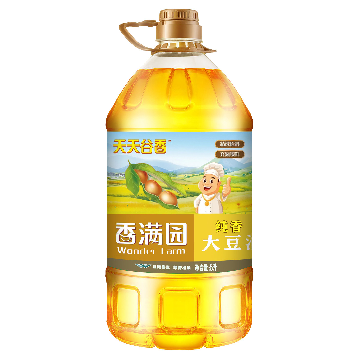 B/香满园天天谷香大豆油5L 装家用烹饪油色拉油转基因