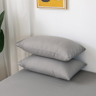 斜纹枕套枕头套加厚磨毛单人单只学生宿舍一对枕芯套48x74cm单件