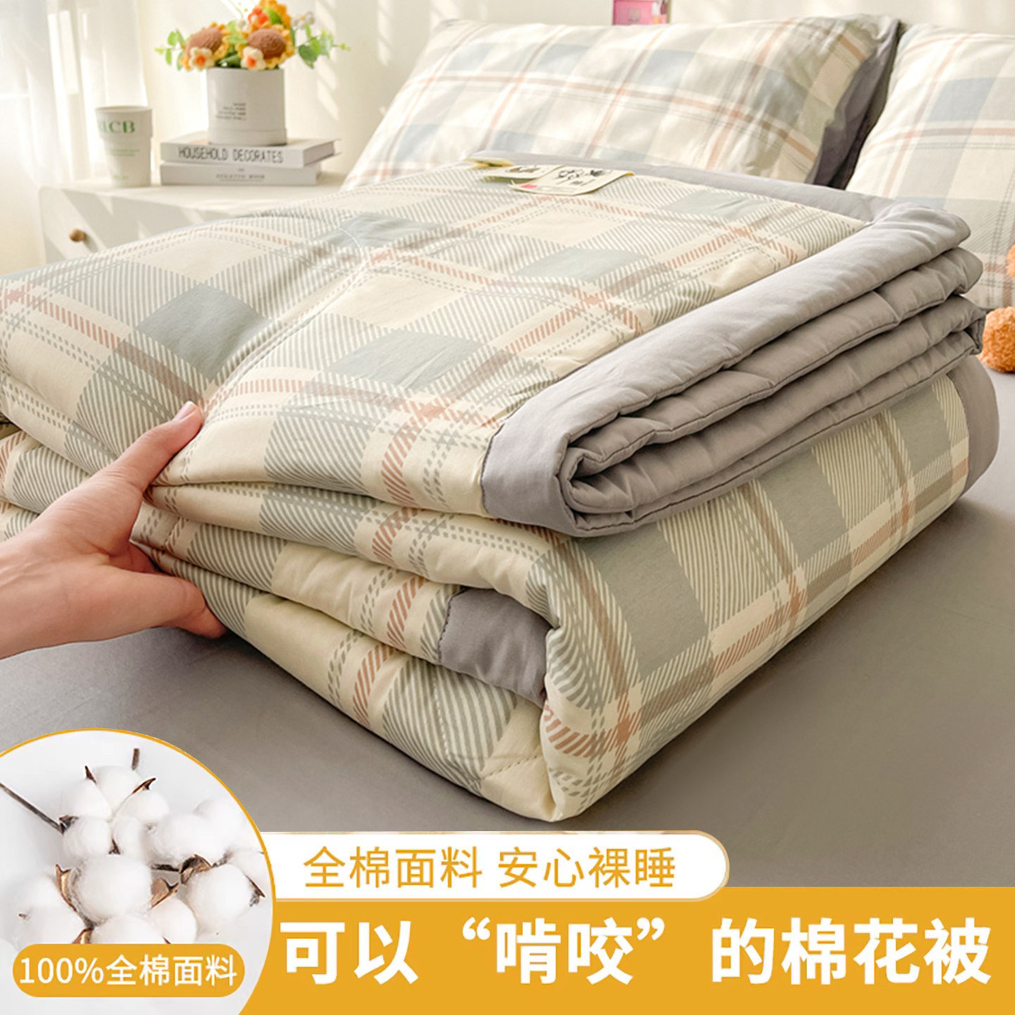 全棉纯棉夏凉被新疆棉花被芯空调被学生单人儿童宿舍被夏季薄被子