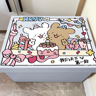 线条小狗礼盒空盒子生日礼物盒惊喜礼品盒零食包装盒纸箱七夕大男