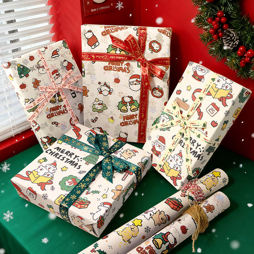 屯头圣诞礼物丝带包装纸大尺寸