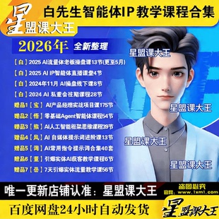 白先生智能体AI课ip打造流量体老板操教学AI私董会操盘实战课程