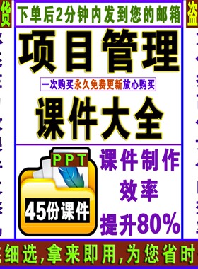 PMP项目管理培训ppt课件大全讲师企业内部培训实战讲义非视频教程