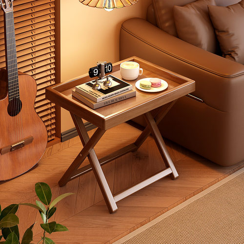 可折叠茶几客厅沙发侧边柜收纳