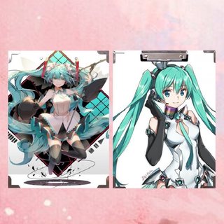 初音A4板夹可爱女生文具小学生写作业用的垫板木质防水办公资料夹