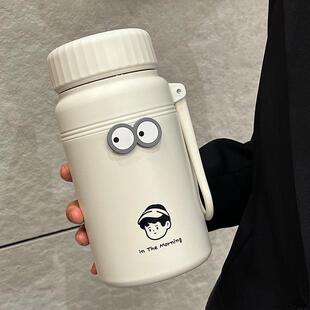 杯子外出便携不锈钢保温杯可泡茶大容量高颜值茶水分离带提绳新