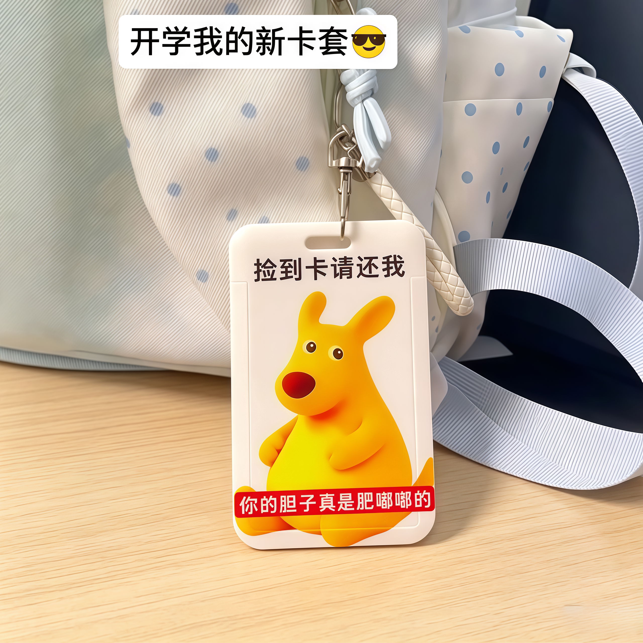 你的胆子真是肥嘟嘟的！美团鼠保护套外出证件防丢卡套学生餐卡套