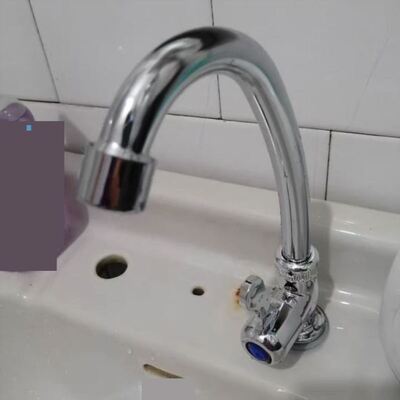 厨房菜盆面盆合金单冷水立式水龙头 4分通用万向旋转大弯龙头家用