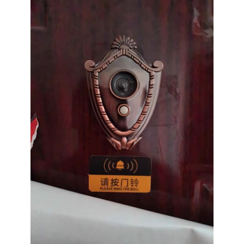 猫眼家用老式通用二合一防盗门高清带门铃后盖管带遮挡门上门眼