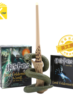 英文原版 哈利·波特伏地魔的魔杖连贴纸套装 Harry Potter Voldemort's Wand with Sticker Kit 哈利波特周边 进口正版