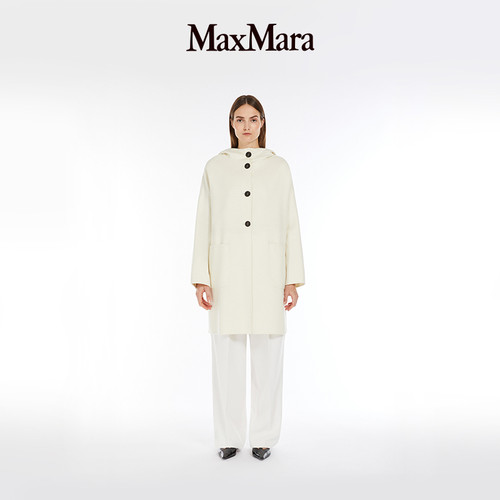 【季末甄选】MaxMara 女装羊毛混纺连帽大衣6011045106