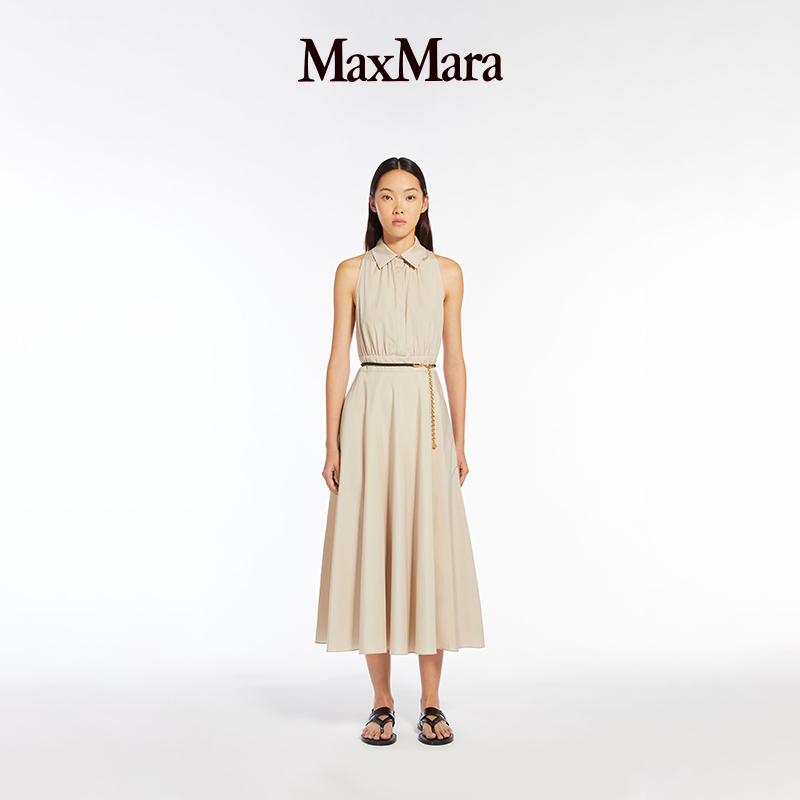 【臻选礼遇】MaxMara春夏女装棉府绸无袖连衣裙6221114206