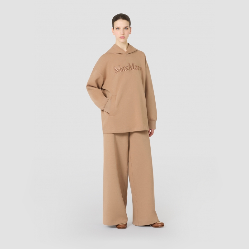 MaxMara 2025秋冬新品女装徽标连帽针织卫衣9946015106