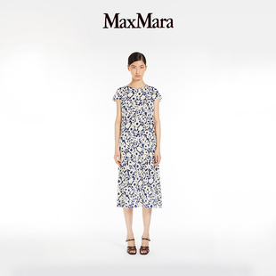 2025春夏女裝 MaxMara 優(yōu)雅真絲花卉印花連衣裙9221075306