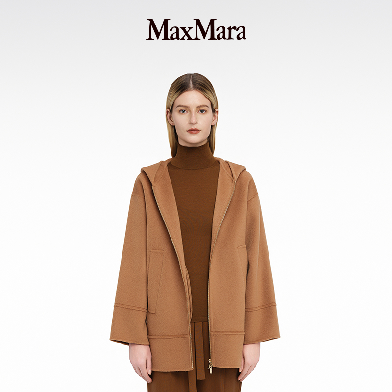 MaxMara 2025春夏女装双面羊毛连帽卫衣外套9081035106