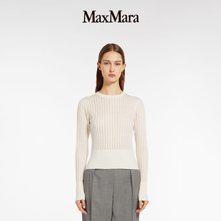 2024春夏新品 MaxMara 女装 羊毛混纺圆领毛衣6361064106