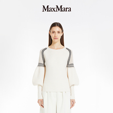 羊毛羊绒提花针织毛衣1361034106 女装 MaxMara 2024春夏新品