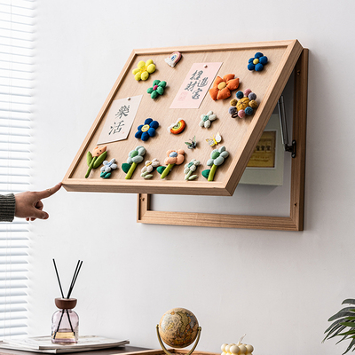 淘奢坊原木风磁吸电表箱遮挡画