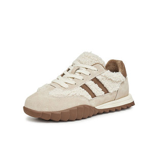 鞋 厚底系带毛绒阿甘德训鞋 KG054DM4 天美意2024冬新款 专柜正品