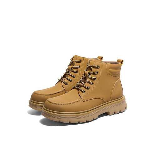 Belle百丽男鞋登山工装靴大黄靴男靴24新厚底休闲短靴D3W40DD4