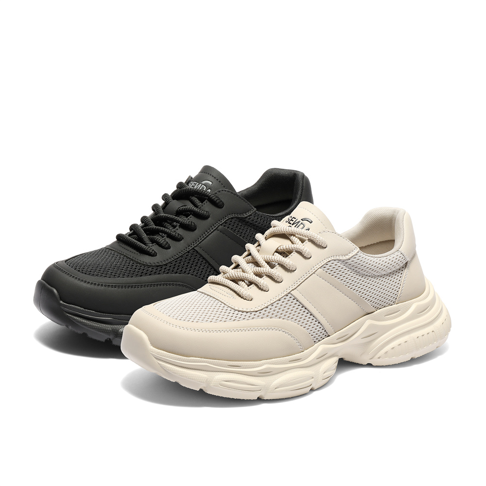 森达健步鞋男款25夏新运动厚底休闲鞋1WA01BM5