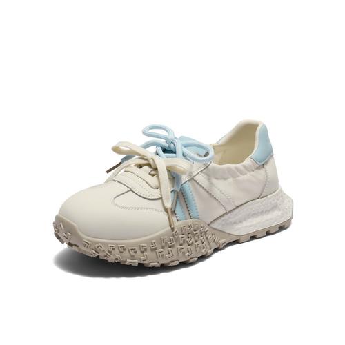 百丽双鞋带芭蕾运动德训阿甘鞋女2025新款透气休闲鞋子E3A1DCA5