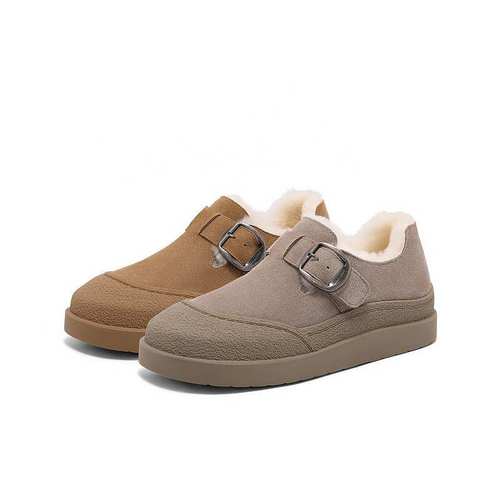 百丽Belle女鞋子24冬全麦吐司勃肯鞋加绒毛毛棉鞋雪地靴B2258DM4