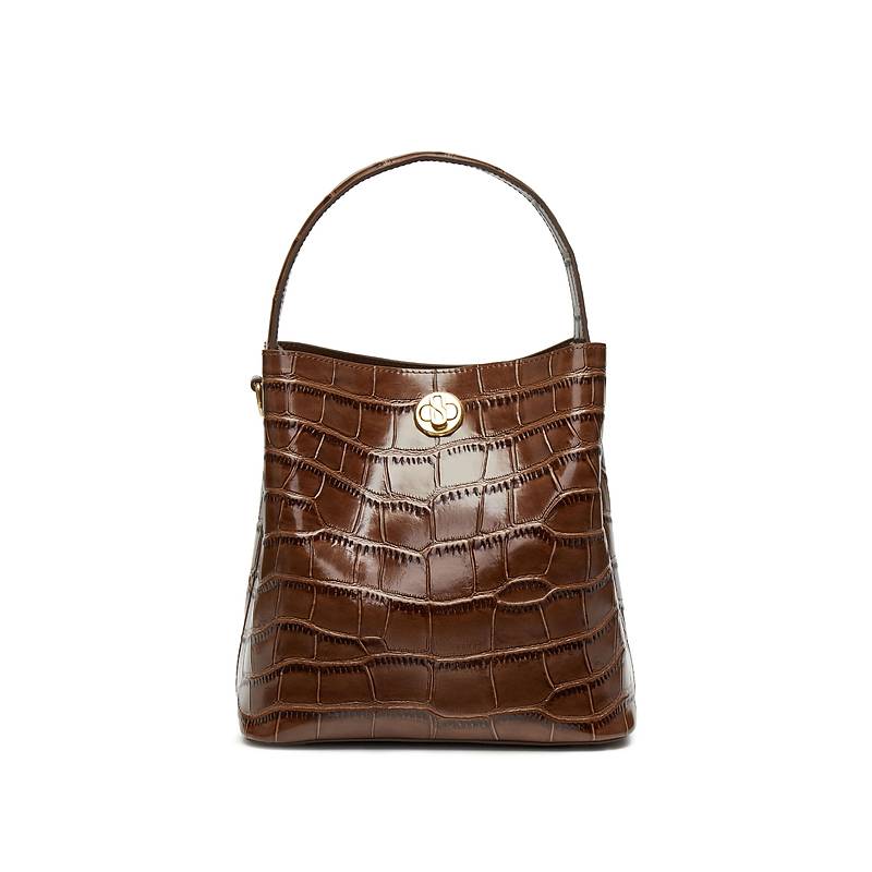 思加图2024冬季新款第五大道水桶包手提包斜挎包时尚女包X8096DX4