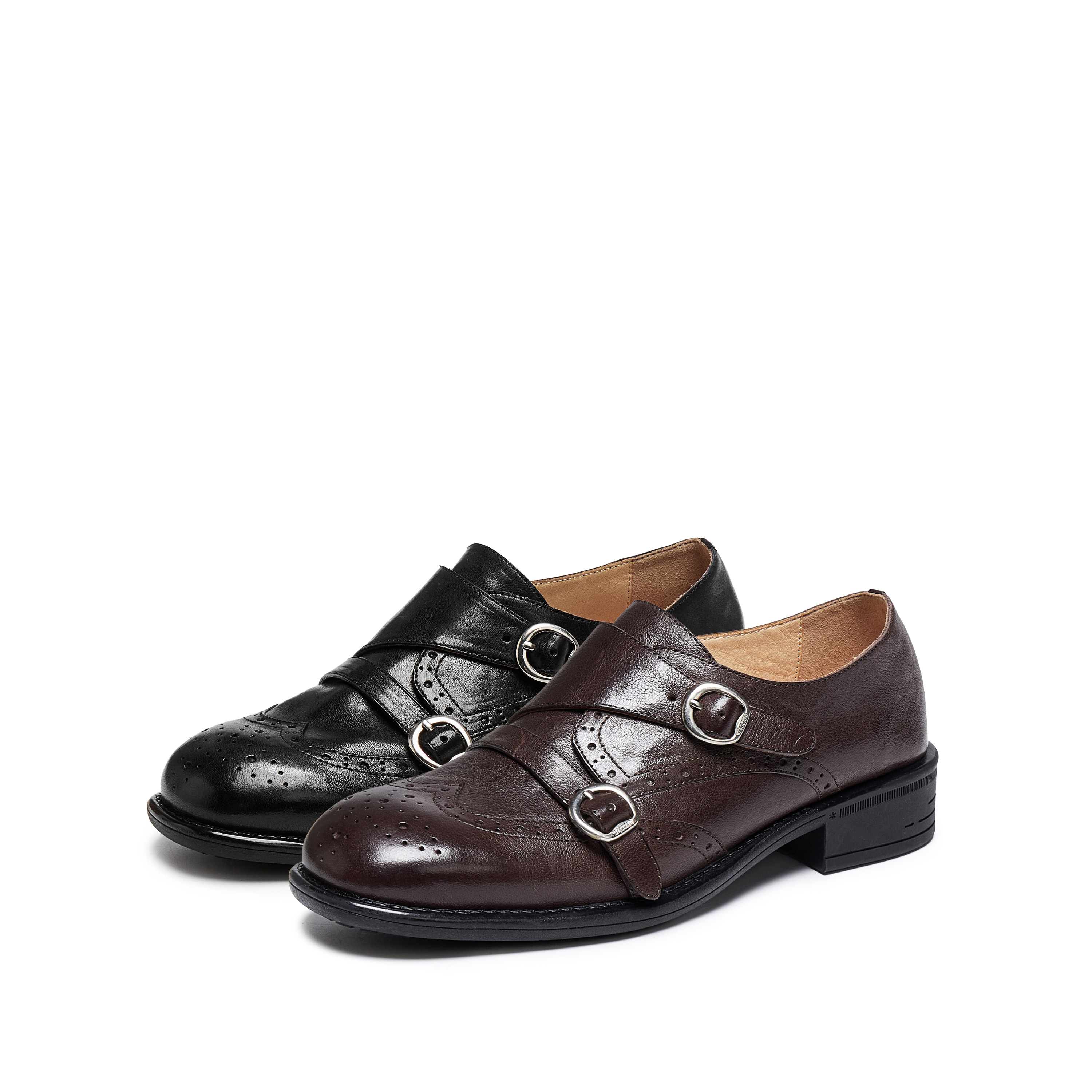 思加图2025新款孟克舞曲英伦风复古牛津鞋布洛克鞋皮鞋女J1786CM5