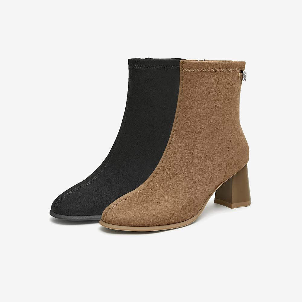 专柜正品Tata短靴女靴子气质显瘦时装靴2024冬女新款WDS07DZ4