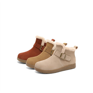 森达雪顶可可雪地靴女靴25春新保暖勃肯靴4UR40AD5