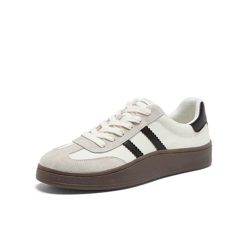 百思图2024秋新款商场同款复古运动德训鞋平跟男休闲鞋J2397AM4